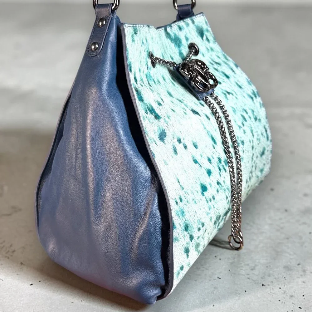 Sharif Legacy Haircalf Leather Drawstring Shoulder Bag - New without tags